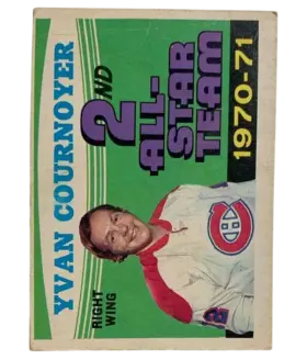260 Yvan Cournoyer 1971 72 O Pee Chee from Front Vg
