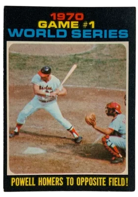327 World Series Game 1 Powell Homers To Opposite Field 1971 O Pee from Chee Front