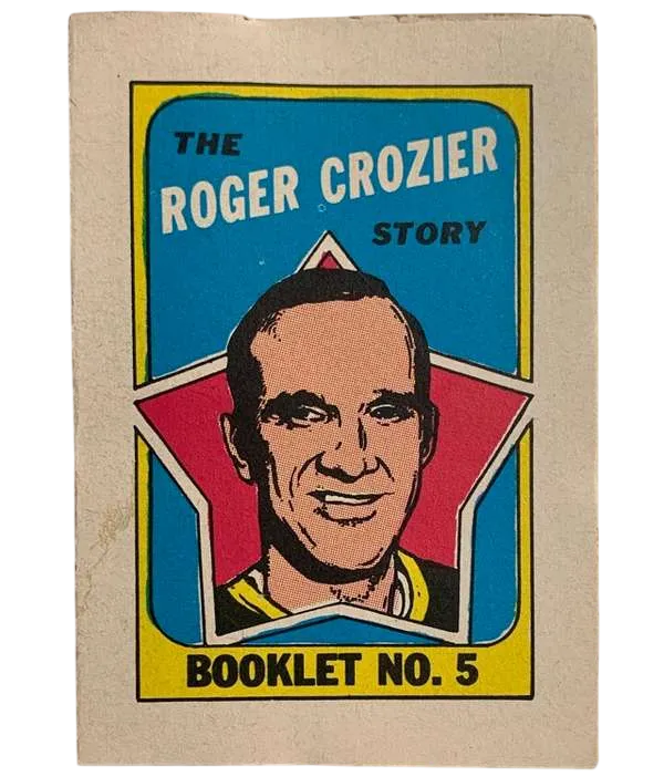 5 Roger Crozier 1971 72 O Pee Chee Pee Chee from Booklets Front