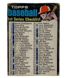 54 Checklist 1 132 1971 O Pee Chee from Front Pr