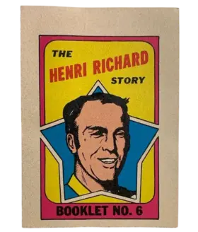 6 Henri Richard 1971 72 O Pee Chee Pee Chee from Booklets Front
