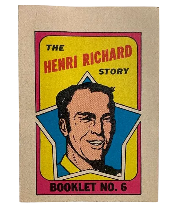 6 Henri Richard 1971 72 O Pee Chee Pee Chee from Booklets Front