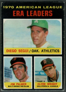 67 Diego Segui Jim Palmer Clyde Wright 1971 O Pee from Chee Front