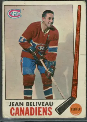 166 Jean Beliveau 1969 70 O Pee Chee from Front Gd