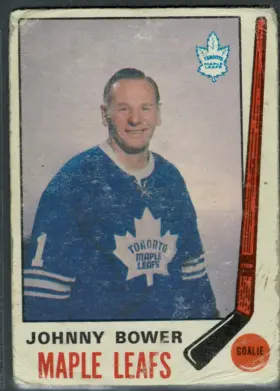 187 Johnny Bower 1969 70 O Pee Chee from Front Vg