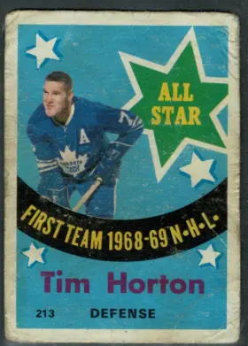 213 Tim Horton 1969 70 Opc from Front F