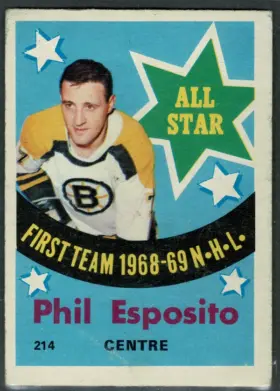 214 Phil Esposito 1969 70 Opc from Front Ex