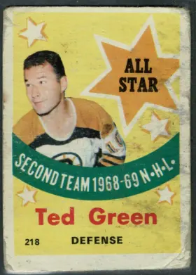 218 Ted Green 1969 70 O Pee Chee from Front F