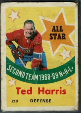 219 Ted Harris 1969 70 O Pee Chee from Front G