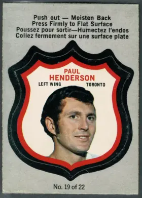 19 Paul Henderson 1972 O Pee from Chee Front