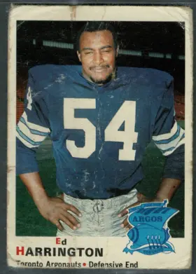 1970 O-Pee-Chee Ed Harrington #1 All-Star Toronto Argonauts Vintage CFL Card