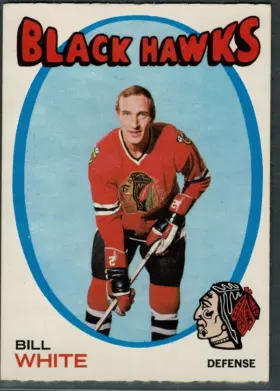 1971-72 O-Pee-Chee Bill White #11 Chicago Blackhawks (EX-MT)