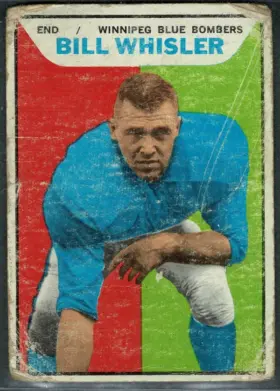 1965 Topps Bill Whisler #131 Winnipeg Blue Bombers CFL Rookie Football Card