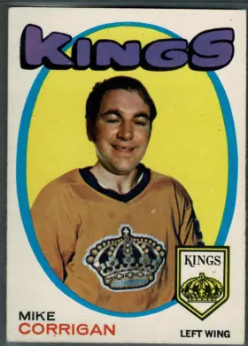 1971-72 O-Pee-Chee Mike Corrigan #157 Los Angeles Kings (EX)