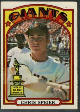 1972 O-Pee-Chee Chris Speier #165 Topps All-Star Rookie San Francisco Giants (NM 7)-front
