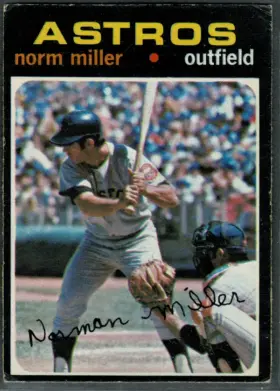 1971 O-Pee-Chee Norm Miller #18 Outfield Houston Astros (VG-EX 4)