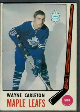 1969-70 O-Pee-Chee Wayne Carleton #184 Short Print Toronto Maple Leafs (VG-EX 4)