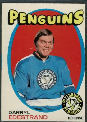 1971-72 O-Pee-Chee Darryl Edestrand #187 Pittsburgh Penguins (EX 5)