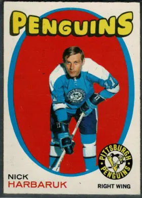 1971-72 O-Pee-Chee Nick Harbaruk #191 Rookie Card Pittsburgh Penguins (EX-MT 6)