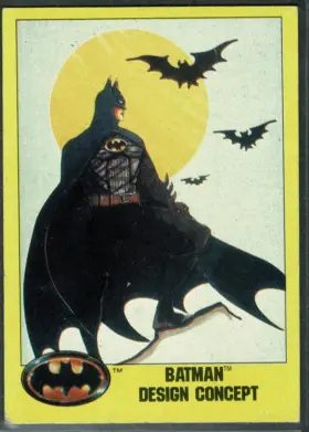 1989 Topps Batman Batman Design Concept #199 Series 2 (EX 5)