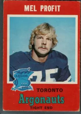 1971 O-Pee-Chee Mel Profit #2 Toronto Argonauts (EX-MT 6)