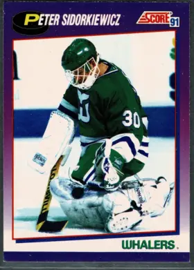 1991-92 Score Peter Sidorkiewicz #203 Base Whalers Hartford Whalers