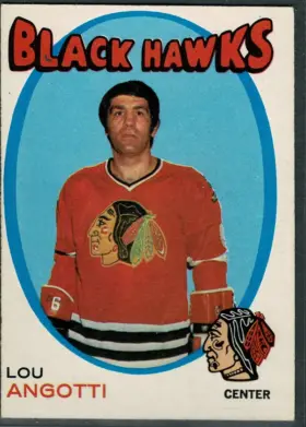 1971-72 O-Pee-Chee Lou Angotti #212 Chicago Blackhawks (EX)