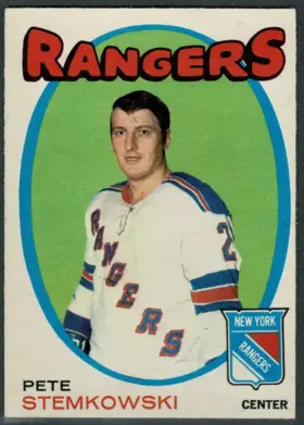 1971-72 O-Pee-Chee Pete Stemkowski #217 New York Rangers (EX-MT 6)