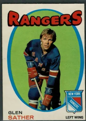 1971-72 O-Pee-Chee Glen Sather #221 New York Rangers (EX 5)