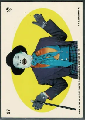 1989 Topps Batman The Joker Jack Nicholson Sticker #27 Series 1 (EX-MT 6)