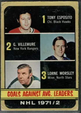 286 Tony Esposito Gilles Villemure Gump Worsley 1972 73 O Pee Chee from Front 2