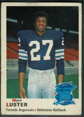 1970 O-Pee-Chee Marv Luster #3 Hall of Fame Toronto Argonauts CFL Card