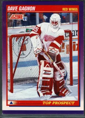 1991-92 Score Dave Gagnon #387 Top Prospect Rookie Detroit Red Wings