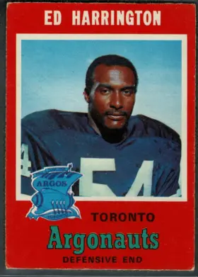1971 O-Pee-Chee Ed Harrington #4 Toronto Argonauts (EX 5)