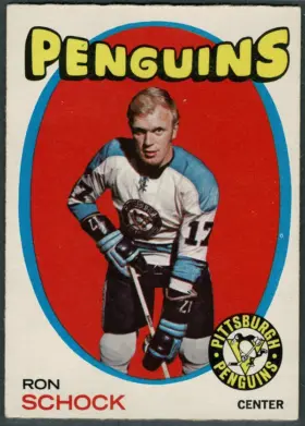1971-72 O-Pee-Chee Ron Schock #56 Pittsburgh Penguins (EX-MT 6)