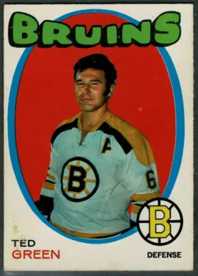 1970-71 O-Pee-Chee Ted Green #6 Inspirational Leader Boston Bruins (EX 5)