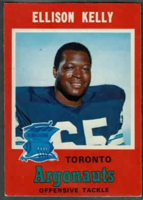 1971 O-Pee-Chee CFL Ellison Kelly #8 All-Star Toronto Argonauts (EX 5)