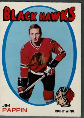 1971-72 O-Pee-Chee Jim Pappin #98 Chicago Blackhawks (EX-MT)