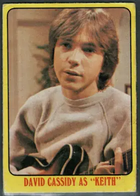 1971 O-Pee-Chee Partridge Family #1 David Cassidy as "Keith" Key Card Puzzle Back Yellow Series 1
