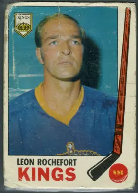 1969-70 O-Pee-Chee Leon Rochefort #105 Vintage Los Angeles Kings Wing Variation