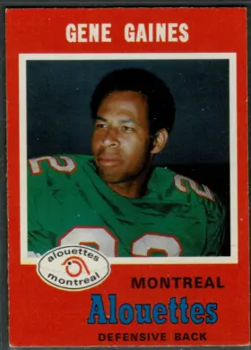 1971 O-Pee-Chee Gene Gaines #111 Montreal Alouettes