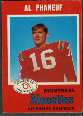 1971 O-Pee-Chee Al Phaneuf #115 Montreal Alouettes