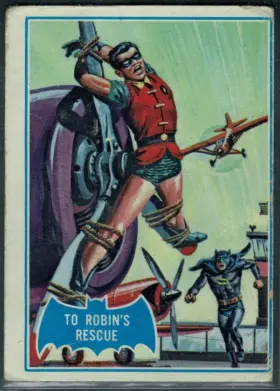 1966 O-Pee-Chee Batman #11B To Robin's Rescue Blue Bat Series DC Comics