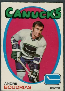 1971-72 O-Pee-Chee Andre Boudrias #12 Vancouver Canucks