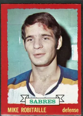 1973-74 O-Pee-Chee Mike Robitaille #121 Dark Back Buffalo Sabres