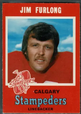 1971 O-Pee-Chee CFL Jim Furlong #122 Bilingual Back Calgary Stampeders