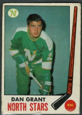 1969-70 O-Pee-Chee Danny Grant #125 Rookie Card Calder Trophy Minnesota North Stars GOOD 2
