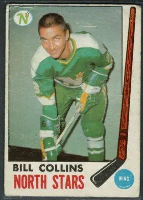 1969-70 O-Pee-Chee Bill Collins #126 Rookie Card Minnesota North Stars GOOD 2