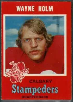1971 O-Pee-Chee CFL Wayne Holm #126 Bilingual Back Calgary Stampeders