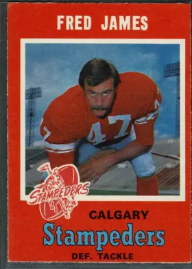 1971 O-Pee-Chee Fred James #127 Calgary Stampeders CFL
